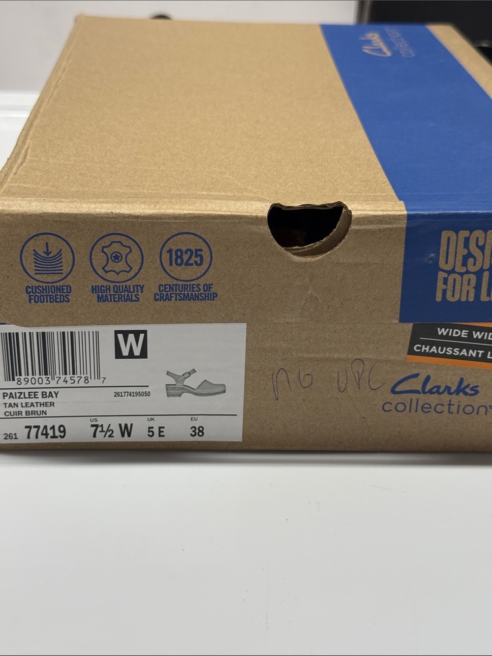 Clarks PAIZLEE BAY Tan Brown Leather Mary Jane Clog Mule SZ 7.5W - Picture 8 of 9